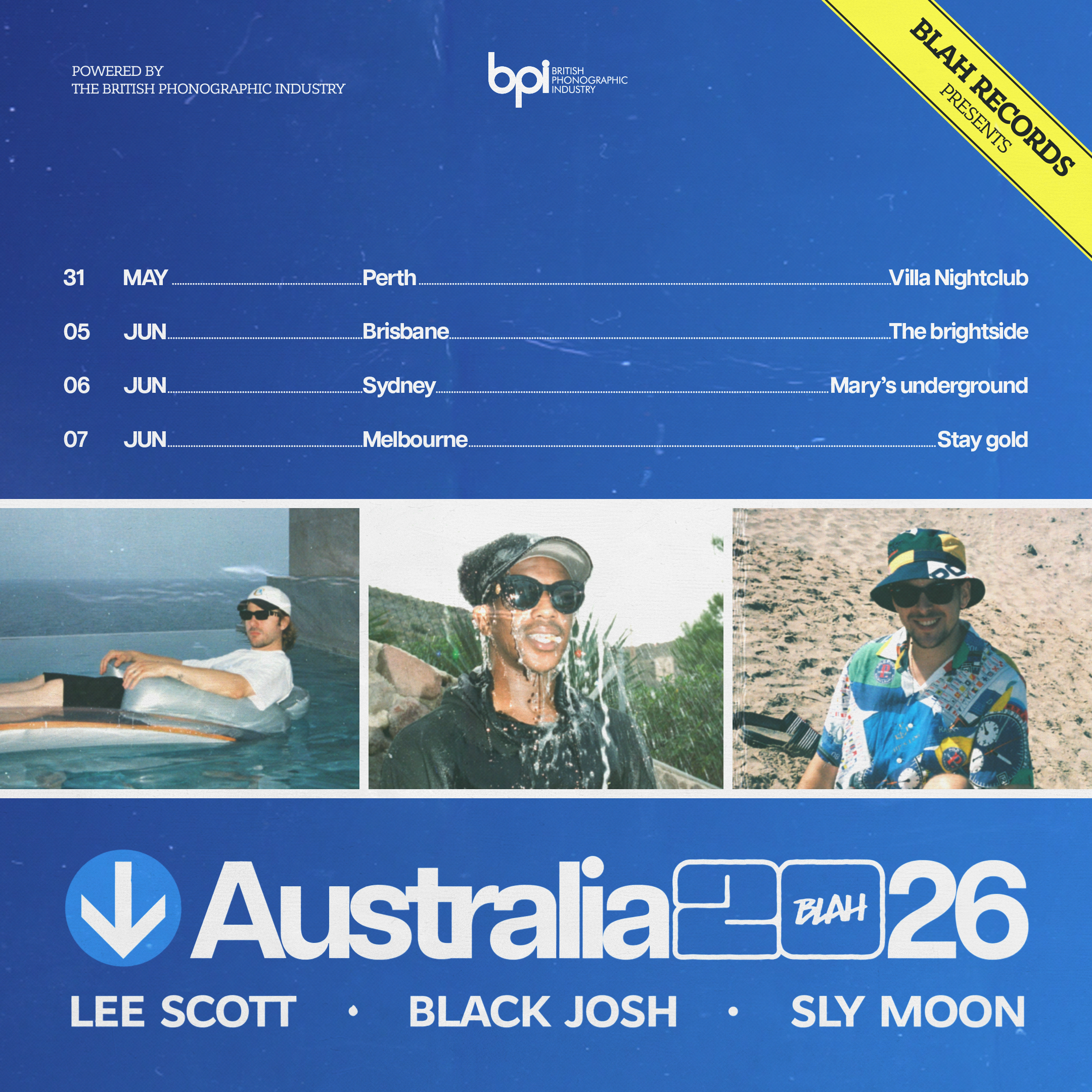 Blah Records Australia Tour Dates